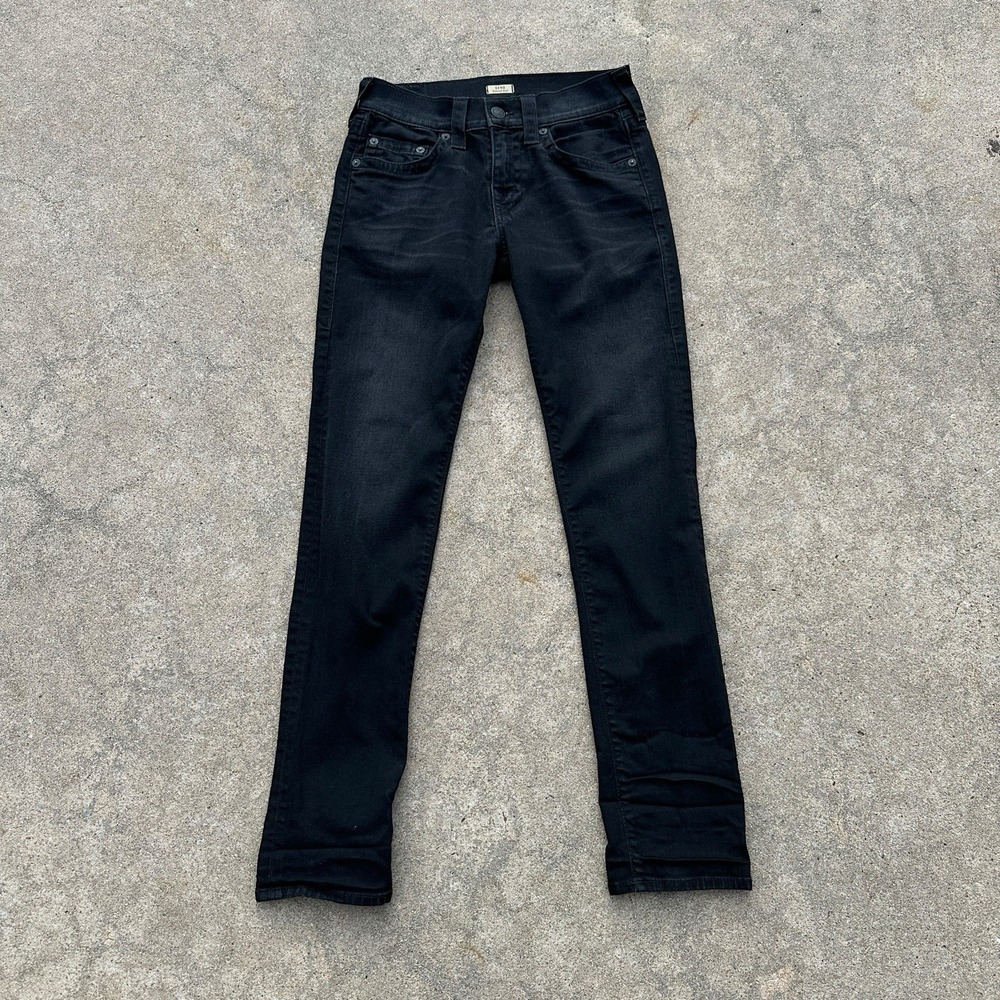 True Religion Geno Jeans Men's 29x33 Black Relaxed Slim Fit Stretch USA - Picture 2 of 16